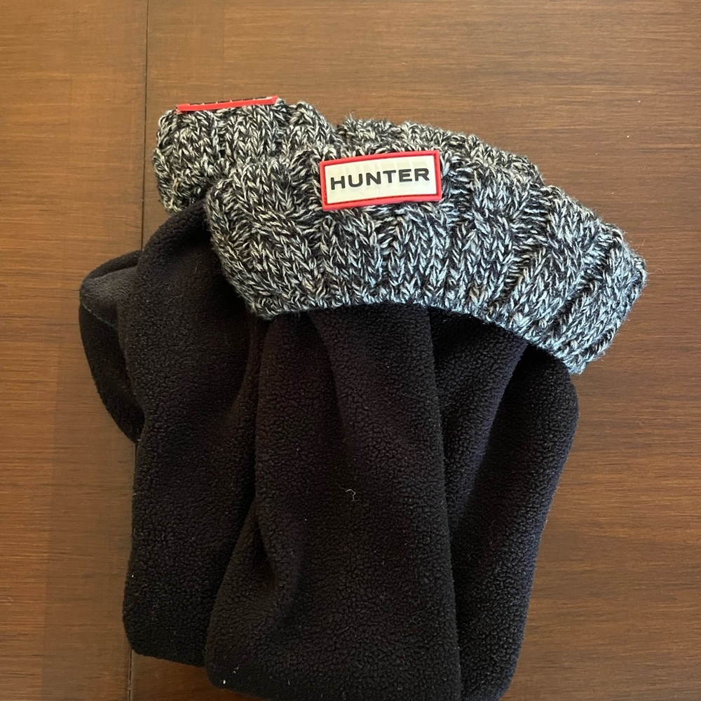 Hunter Black and Gray Winter Boot liners